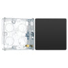 BG Evolve Black Chrome Single Blank Plate PCDBC94B with 25mm Steel Back Box