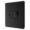 BG Screwless Matt Black 13A Switched Spur FFB50 with 25mm Steel Back Box