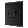 BG Nexus Matt Black 13A Switched Fused Connection Unit NFB50 with 35mm Steel Back Box
