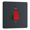 BG Evolve Matt Grey 45A DP Single Plate + Neon PCDMG74B with 35mm Steel Back Box