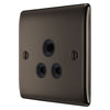 BG Nexus Black Nickel 5A Unswitched Round Pin Socket NBN29B and 25mm Steel Back Box