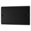 BG Nexus Matt Black Double Blanking Plate NFB95 with 25mm Steel Back Box