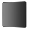 BG Evolve Black Chrome Single Blank Plate PCDBC94B with 35mm Steel Back Box