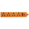 Masterplug ELS134O Orange 4 Gang 13A Trailing Socket