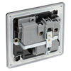 BG Screwless Matt Black 13A Single Socket FFB21B with 25mm Steel Back Box