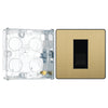 BG Evolve Satin Brass 1 Gang Master Telephone Socket PCDSBBTM1B with 25mm Steel Back Box