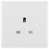 BG 823 Moulded Round Edge | White | 1 Gang 13A Unswitched Socket