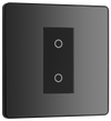 PCDBCTDM1B Front - This Evolve Black Chrome single master trailing edge touch dimmer allows you to control your light levels and set the mood.