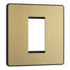 BG Evolve Satin Brass 20AX 2 Way Emergency Lighting Test Key Switch - Key Included - Black Insert