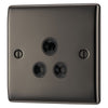 BG Nexus Black Nickel 5A Unswitched Round Pin Socket NBN29B and 25mm Steel Back Box