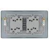 BG MC544 Metal Clad 20A 16AX 2 Way Quadruple Light Switch