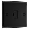 BG Nexus Matt Black 13A Unswitched Fused Connection Unit NFB54 with 35mm Steel Back Box