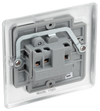 NBS28G Back - This 2A round pin socket from British General can be used to connect low power appliances and can be used to connect lamps to a lighting circuit.