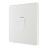 BG Evolve Pearlescent White 20A 2 Way Single Light Switch PCDCL12W with 35mm Steel Back Box