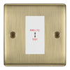 BG Nexus Metal Antique Brass 20AX 2 Way Emergency Lighting Test Key Switch - Key Included - White Insert