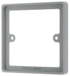 BG Nexus Grey 1 Gang Single 10mm Depth Square Spacer Frame Back Box Plate