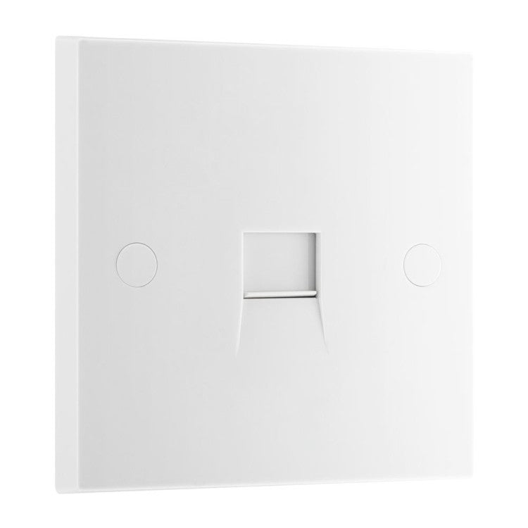 BG 9BTS/1 Moulded Square Edge | White | 1 Gang Screw Terminal Secondary Telephone Sock