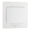 BG Evolve Pearlescent White 10A Triple Pole Fan Isolator Switch PCDCL15W with 35mm Steel Back Box