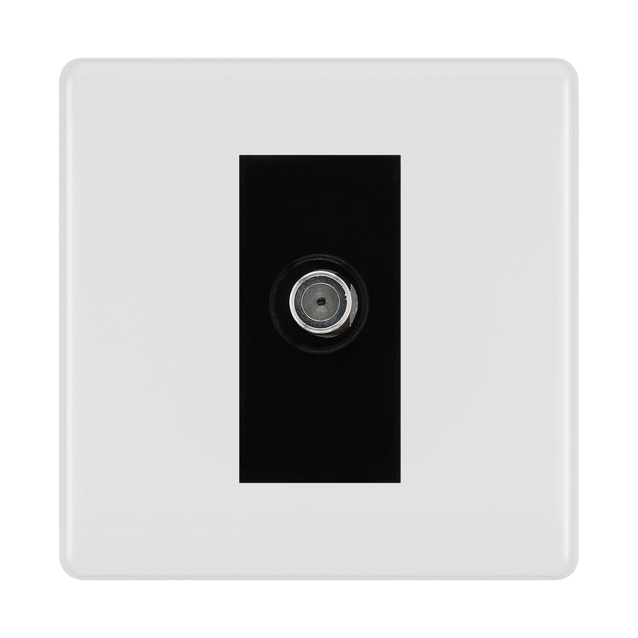 BG White Moulded Satellite Socket NWM64B