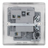 BG Nexus Brushed Steel 13A Switched Spur + Neon + Flex Outlet NBS53 with 25mm Steel Back Box