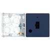 BG Evolve Matt Blue 13A Flex Outlet Neon Unswitched Fused Connection Unit PCDDB54B with 25mm Steel Back Box