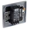 BG Nexus Matt Black 200W 2 Way Single Trailing Edge Dimmer Switch NFB81 with 25mm Steel Back Box