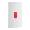 BG 973 Moulded Square Edge | White | 2 Gang 45A 2 Pole Cooker Switch