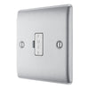 BG Nexus Brushed Steel 13A Unswitched Fused Connection Unit NBS54 with 35mm Steel Back Box