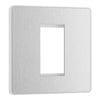 BG Evolve Brushed Steel 20AX 2 Way Emergency Lighting Test Key Switch - Grey Insert