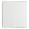 BG Evolve Pearlescent White 2 Gang 2-Way 20A Edge to Edge Rocker Light Switch | PCDCL42EW