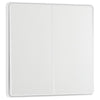 BG Evolve Pearlescent White 2 Gang 2-Way 20A Edge to Edge Rocker Light Switch | PCDCL42EW