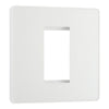 BG Evolve Pearlescent White 20AX 2 Way Emergency Lighting Test Key Switch - Key Included - Black Insert