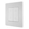 BG Evolve Brushed Steel 200W Double Secondary Touch Dimmer PCDBSTDS2W with 25mm Steel Back Box