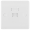 BG 8RJ45/1 Moulded Round Edge | White | RJ45 Single Data Outlet Socket (Screw)