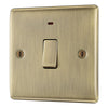 BG Nexus Antique Brass 20A 2 Pole Neon Switch with Surface Pattress Back Box