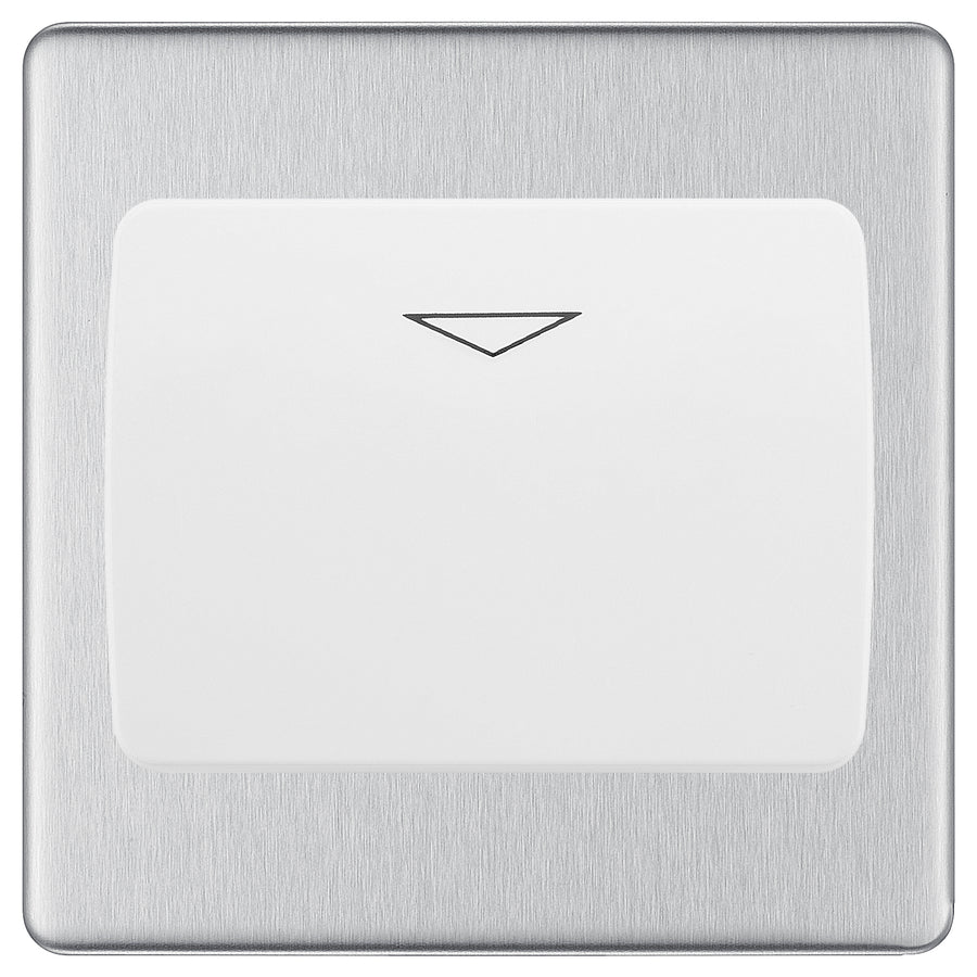 BG Screwless Brushed Steel Key Card Switch FBSKYCSW