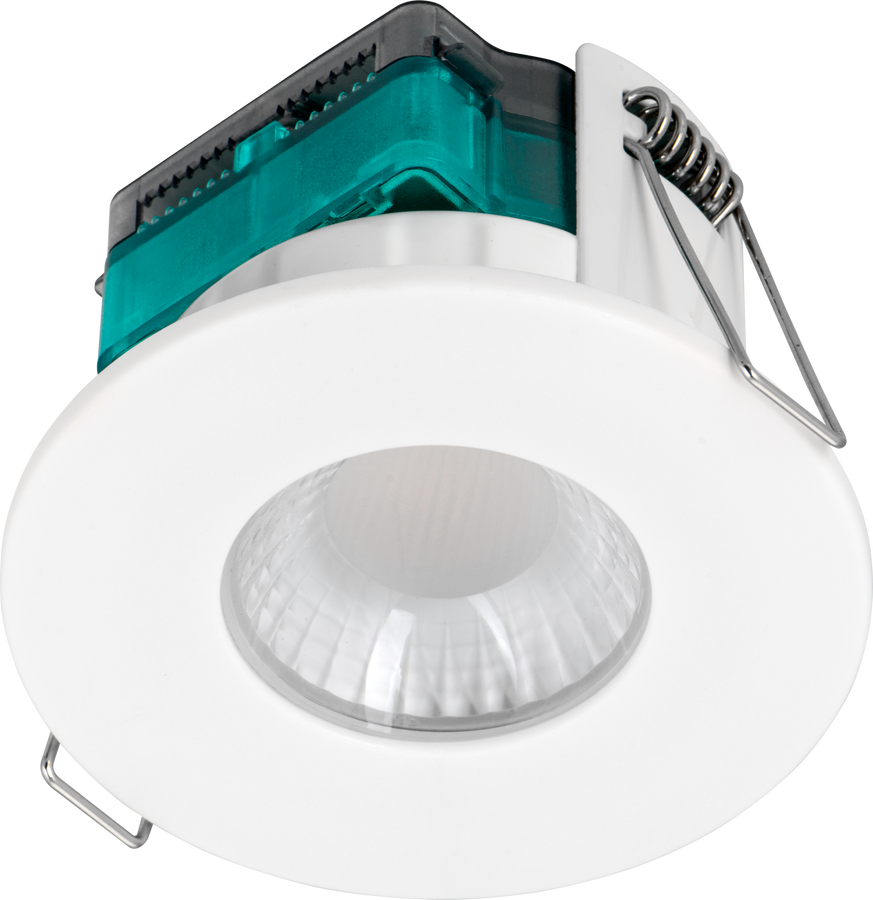 Luceco EFTF5W30 FType Essence White IP65 5W 515lm 3000K 90mm Dimmable Fire-Rated LED Downlight