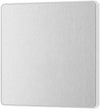 BG Evolve PCDBS94W Single Blank Plate - Brushed Steel (White)