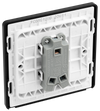 BG Evolve PCDMG12WB Matt Grey1 Gang 20A 16AX 2 Light Switch-Black Insert