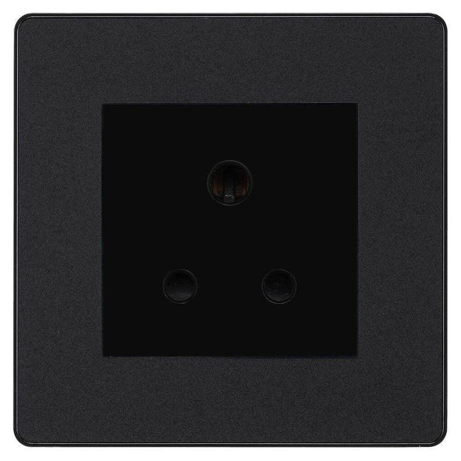 BG Evolve Matt Black 5A Unswitched Socket PCDMB5AUSSB