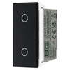 BG Nexus Black Nickel Triple Secondary Touch Dimmer Switch Black Inserts NBNTDS3B