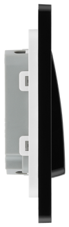 PCDCP42WB Side - This Evolve Polished Copper 20A 16AX double light switch from British General can operate 2 different lights, whilst the 2 way switching allows a second switch to be added to the circuit to operate the same light from another location (e.g. at the top and bottom of the stairs).