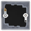BG Nexus Matt Black Single Blanking Plate with Surface Pattress Back Box