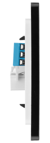 PCDMGBTS1B Side - This Evolve Matt Grey Secondary telephone socket from British General uses a screw terminal connection, and should be used for an additional telephone point which feeds from the master telephone socket. 