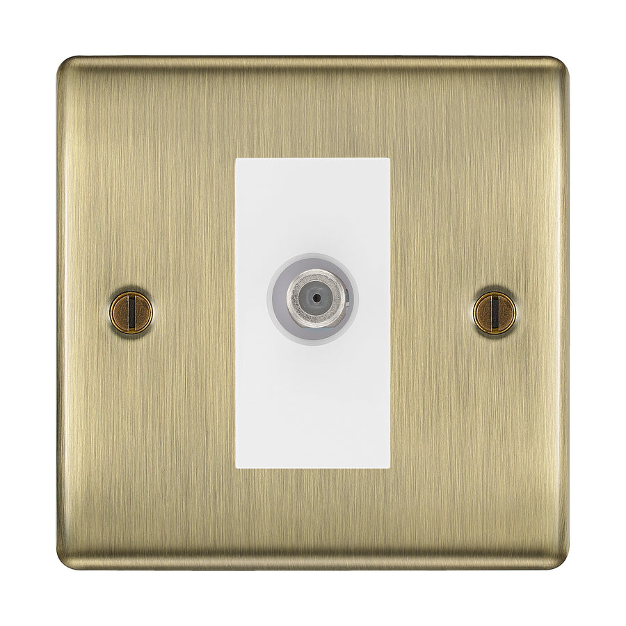 BG Nexus Metal Antique Brass Satellite Socket NAB64W