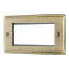 BG Antique Brass 4G Faceplate with 45W USB A+C Charger Modules - Grey Insert