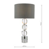 Dar Lighting Tuke Touch Table Lamp Polished Chrome Crystal With Shade - TUK4208