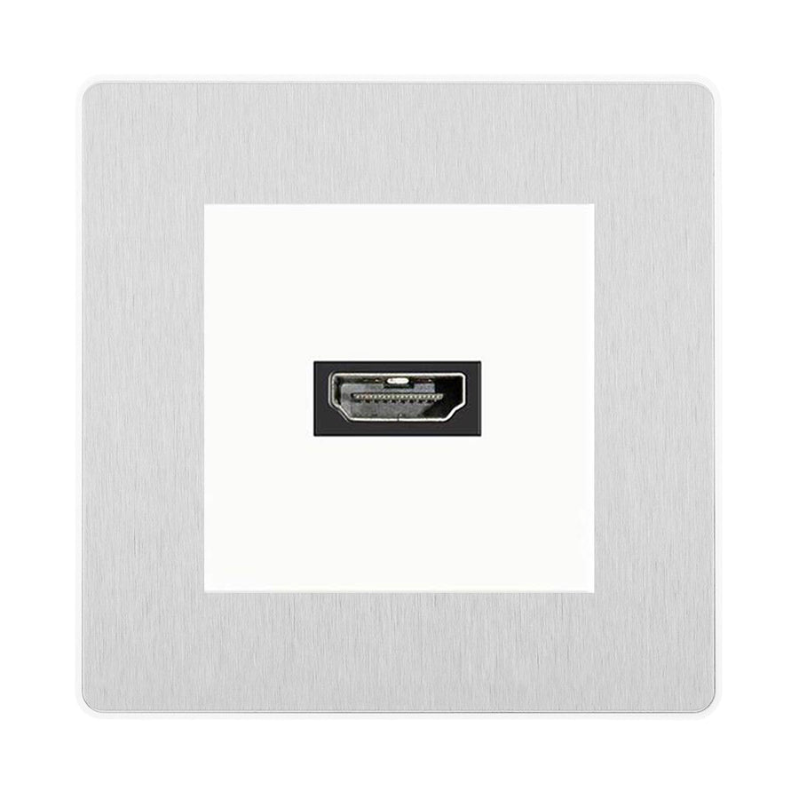 BG Evolve Brushed Steel PCDBSHDMIW 1 Gang Single HDMI Socket