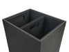 Corby Highland Dual Recycling Bin in Black PU Leather