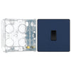 BG Evolve Matt Blue 1 Gang 20A 16AX Intermediate Light Switch PCDDB13B with 35mm Steel Back Box